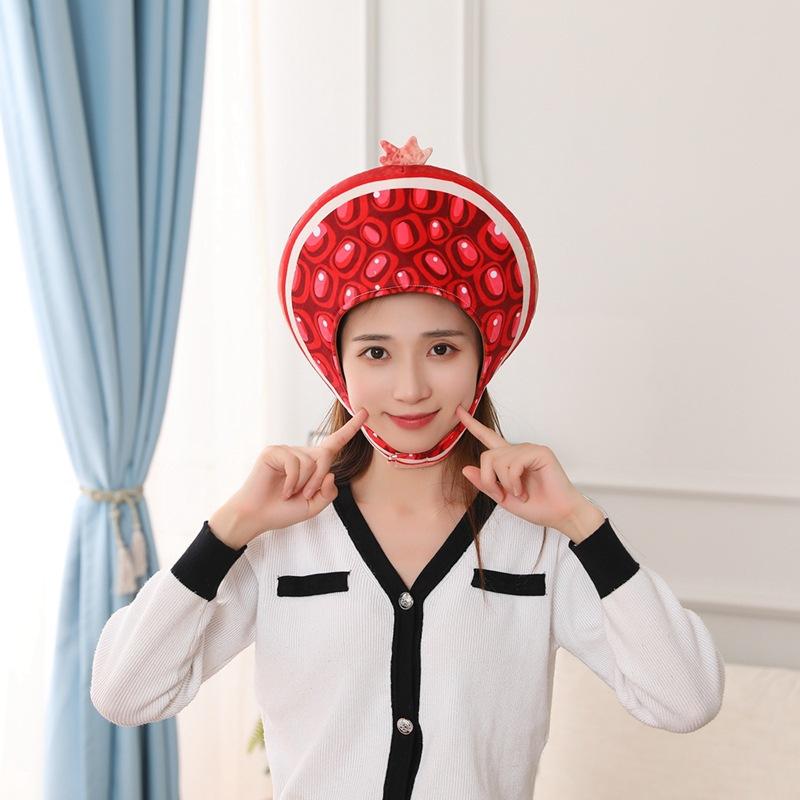 Короткая шапка-капюшон с гранатом, плюшевый капюшон, фотореквизит, фотореквизит, мультяшный капюшон 30*25CM0.1kg