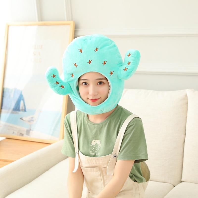 Шляпа кактус капюшон шляпа, плюшевый капюшон фото реквизит фото реквизит мультяшный капюшон фото реквизит 35*35CM0.2KG