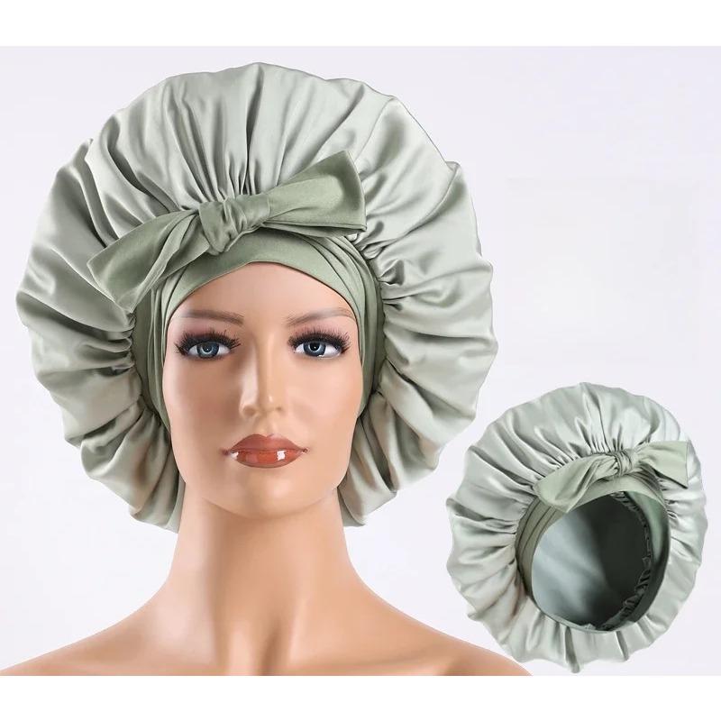 Атласный капор, шелковый капор, регулируемый капор для сна, капор для волос с завязкой, капоры для женщин и мужчин
